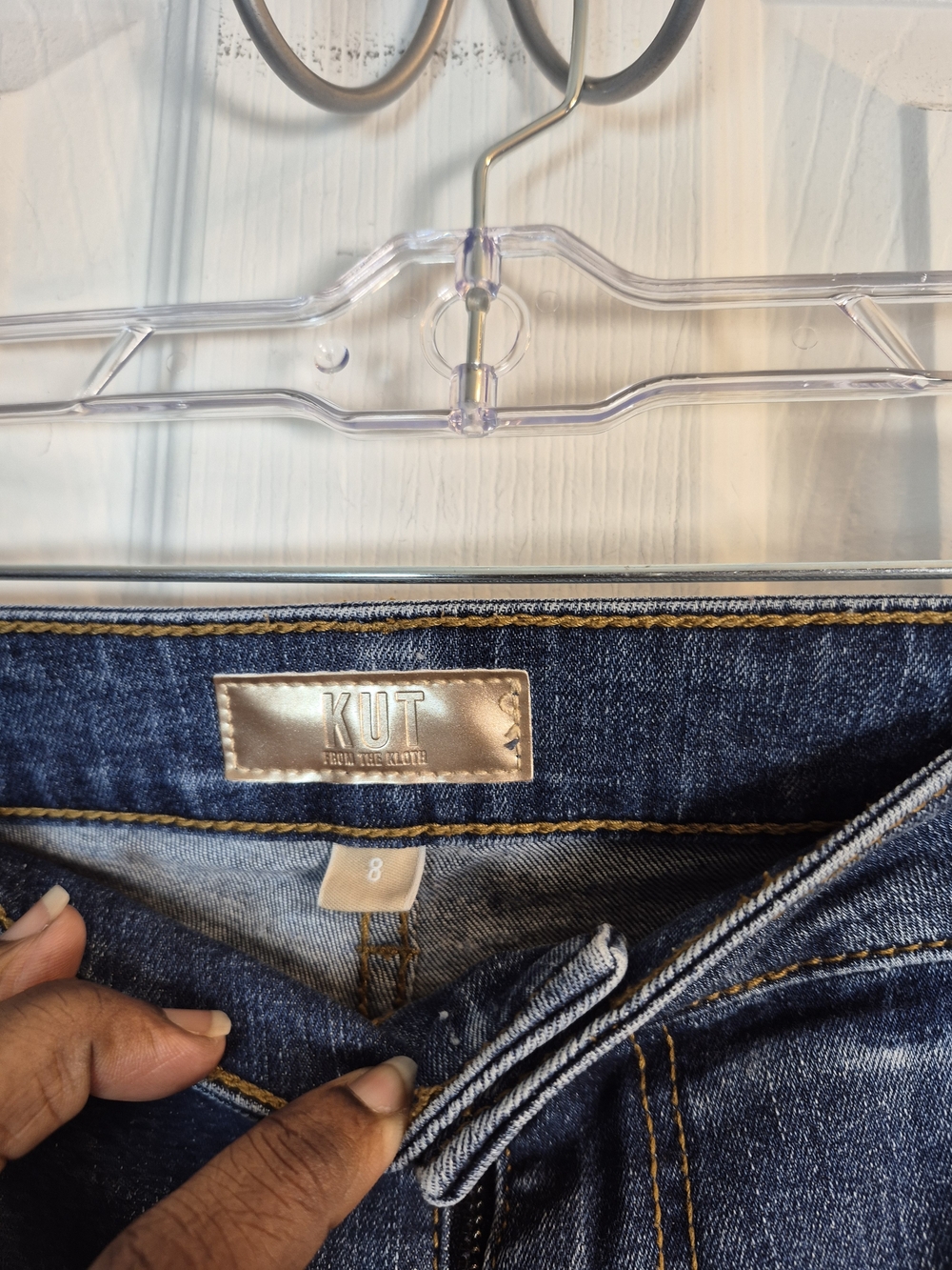 Kut From The Kloth Ana High Rise Fab Ab Flare Jeans Medium Wash 8 - Picture 6 of 7